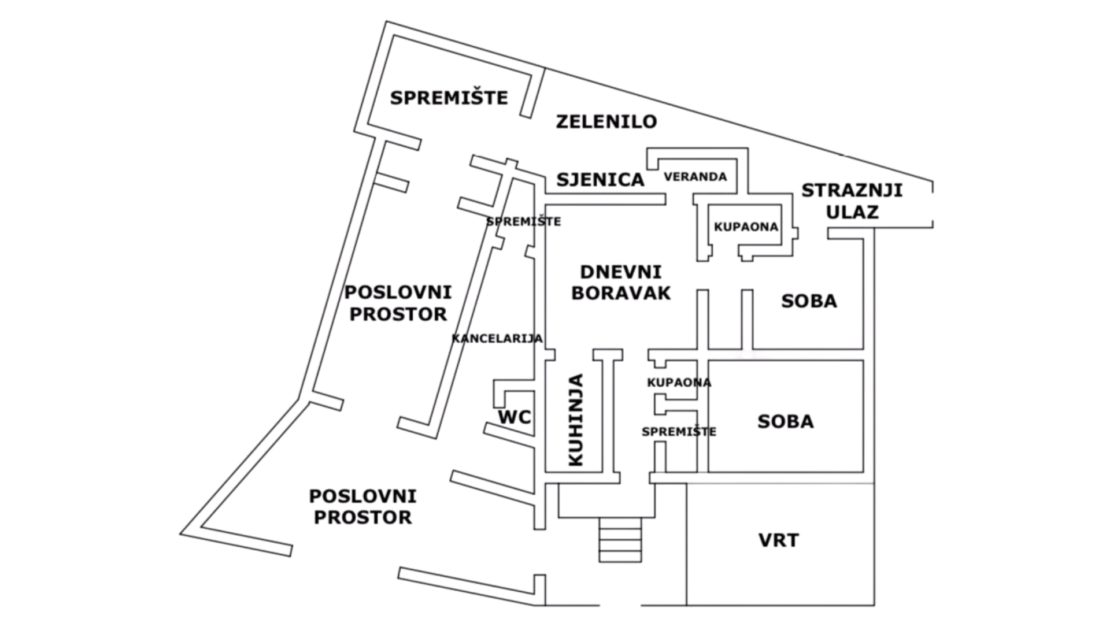 Renovated multi-use property Črnomerec Zagreb floor plan